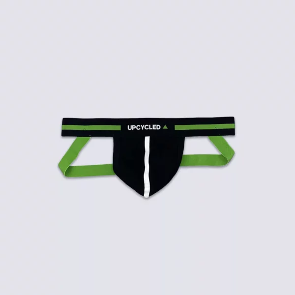 Upcycled Black Green Jockstrap - Image 2