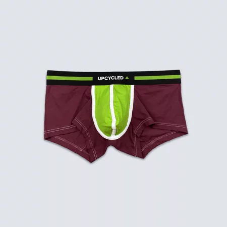 Upcycled Maroon Green Boxer - Image 2