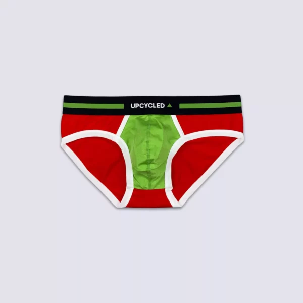 Upcycled Red Green Brief - Image 2