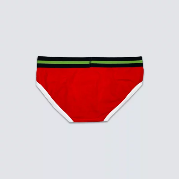 Upcycled Red Green Brief - Image 3