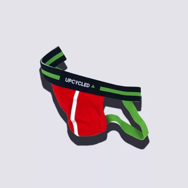 Upcycled Red Green Jockstrap - Image 3