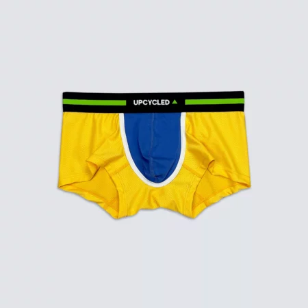 Upcycled Boxer Blue and Yellow - Image 3