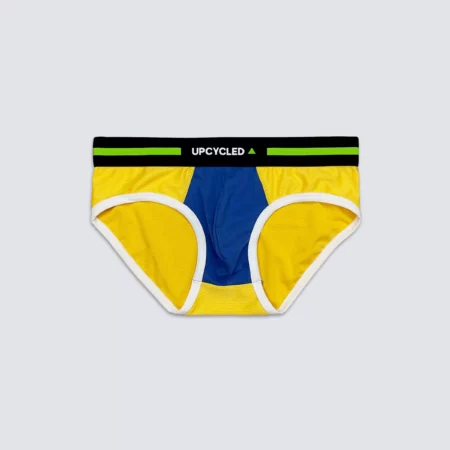 Upcycled Brief Blue and Yellow - Image 3
