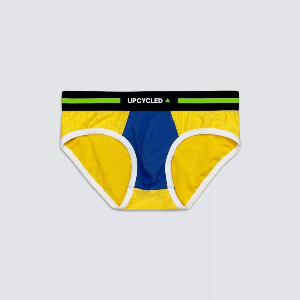 Upcycled Brief Blue and Yellow - Image 3