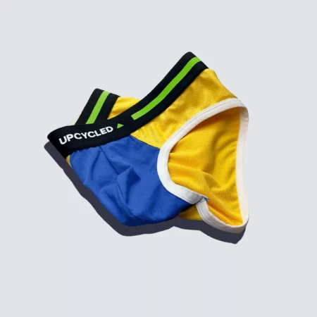 Upcycled Brief Blue and Yellow - Image 2