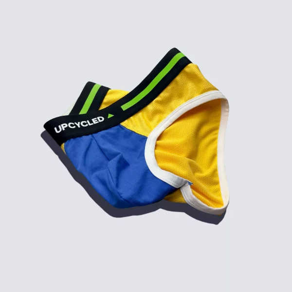Upcycled Brief Blue and Yellow - Image 2