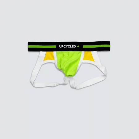 Upcycled Jock Mesh Green and Yellow - Image 3