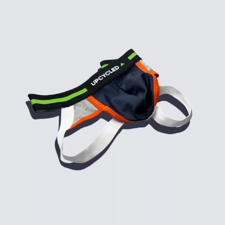 Upcycled Jock Mesh Navy and Grey - Image 2