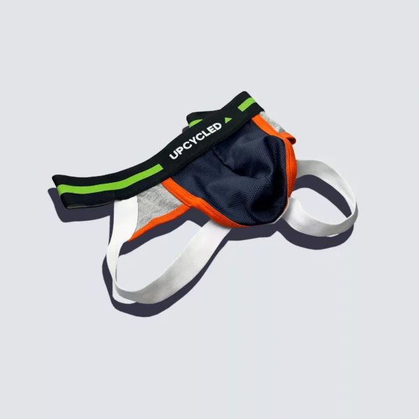 Upcycled Jock Mesh Navy and Grey - Image 2