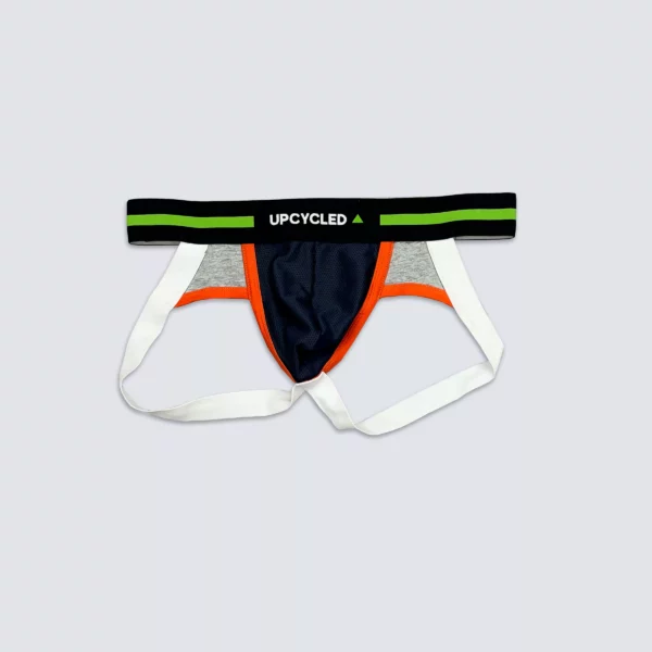 Upcycled Jock Mesh Navy and Grey - Image 3