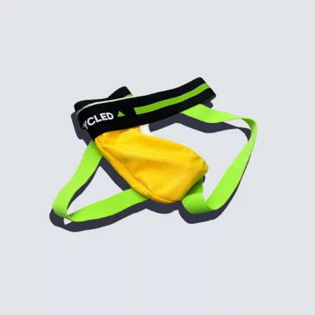 Upcycled Jock Mesh Yellow and Green - Image 2