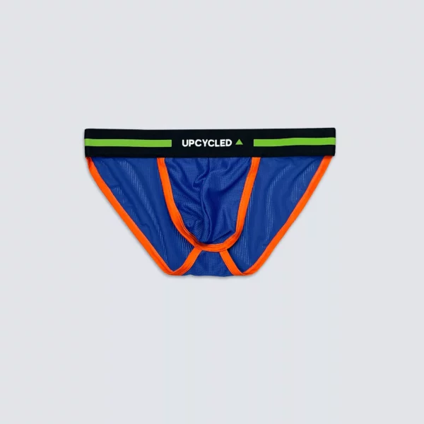 Upcycled Tanga Brief Mesh Blue - Image 3