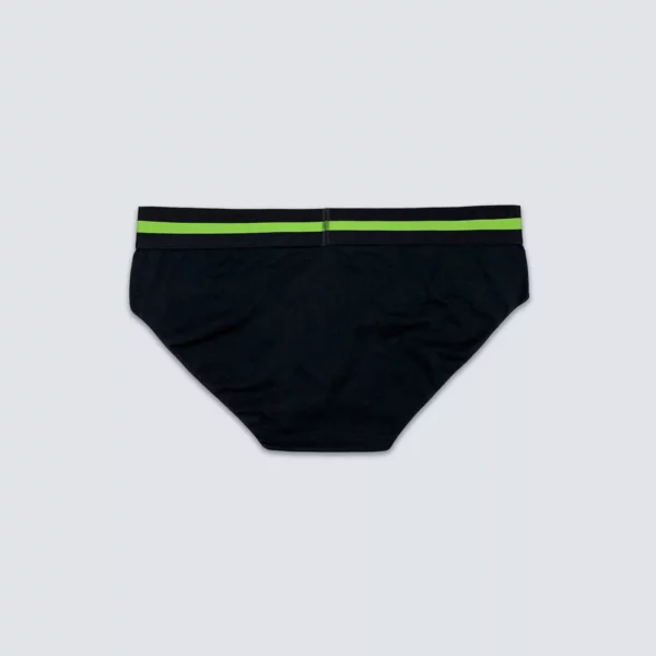 Upcycled Black Green Brief - Image 3